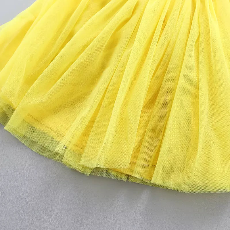 Snow White inspired dress with yellow tutu dress