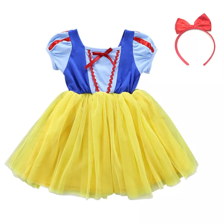 Snow White inspired dress with yellow tutu dress